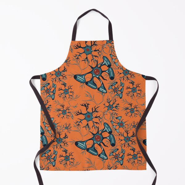 Item preview, Orange Central Nervous System Glial Cells Pattern designed and sold by vividbiology.