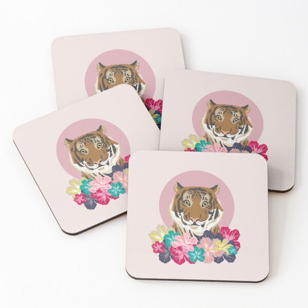 Item preview, Tiger in Florals designed and sold by rcottoncreative.