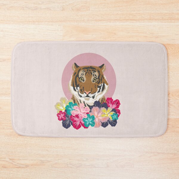 Item preview, Tiger in Florals designed and sold by rcottoncreative.