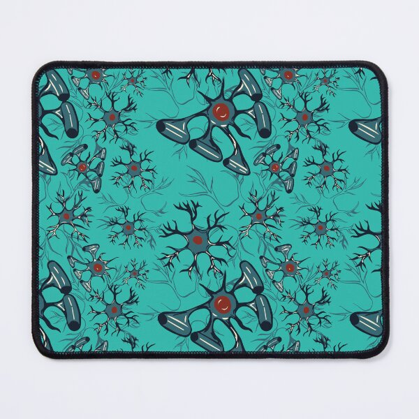 Item preview, Turquoise Central Nervous System Glial Cells Pattern designed and sold by vividbiology.