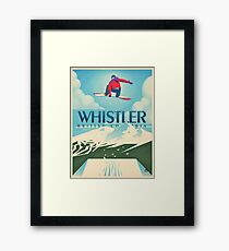 "Snowboard Booter" Whistler, BC-Reise-Plakat Gerahmtes Wandbild