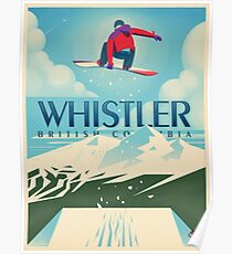 "Snowboard Booter" Whistler, BC Travel Poster Poster