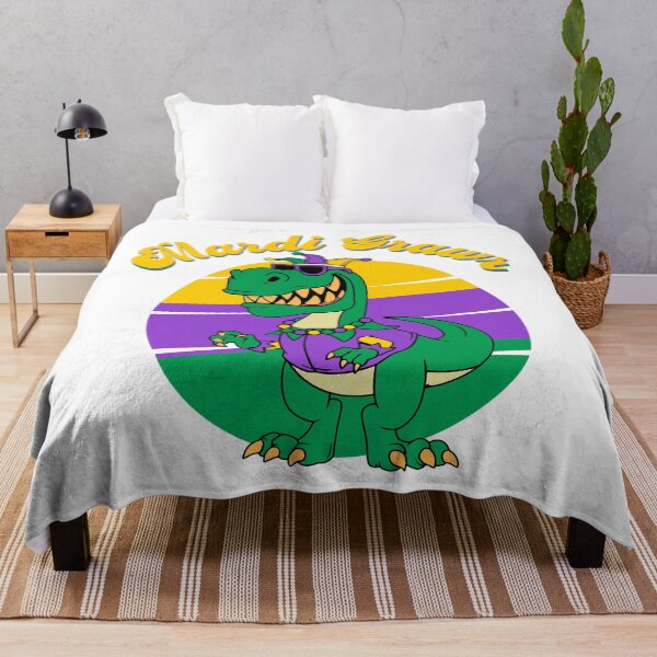 Item preview, Mardi Gras T-Rex Grawr designed and sold by NessiCreates.