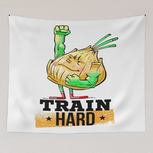 Item preview, Train Hard Strong Onion Power Lifter Bodybuilder Foodietoon designed and sold by ProjectX23.