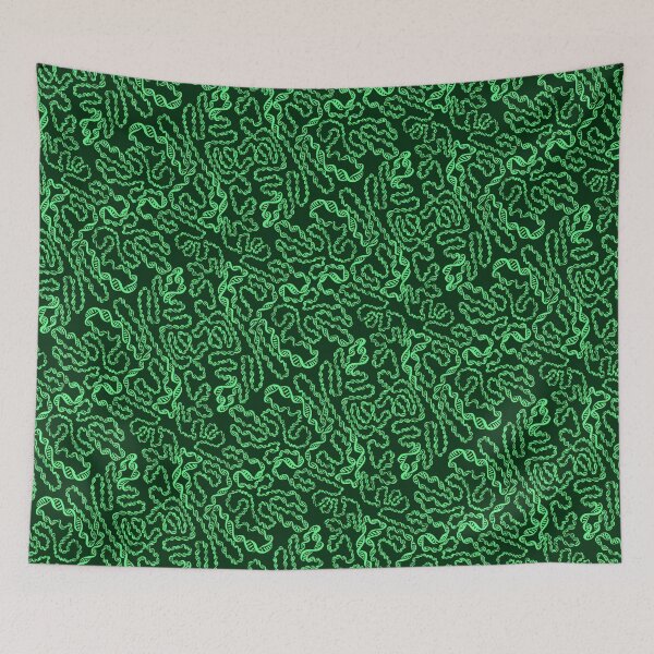 Item preview, Green Continuous DNA Pattern designed and sold by vividbiology.