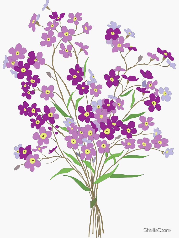 Me Not Flowers" Sticker for Sale by ShelieStore Redbubble