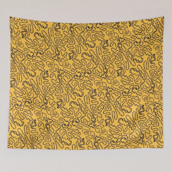 Item preview, Yellow Continuous DNA Pattern designed and sold by vividbiology.