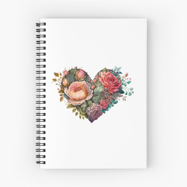 Item preview, Floral Garden Botanical Print with wild flowers Heart Valentines designed and sold by FloralFancy.