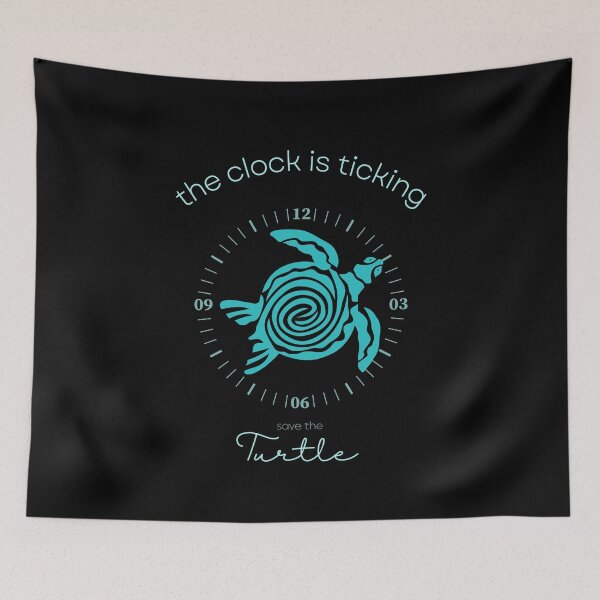 Item preview, Turtle Rescue Save The Turtles The Clock Is Ticking Sticker designed and sold by MagicWolfStar.