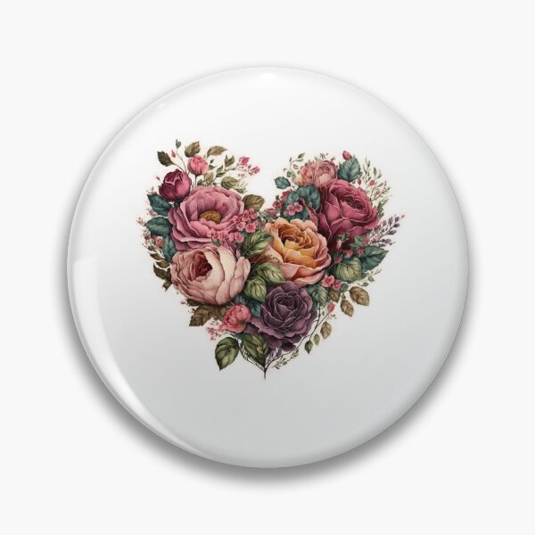 Item preview, Floral Garden Botanical Print with wild flowers Heart Valentines designed and sold by FloralFancy.