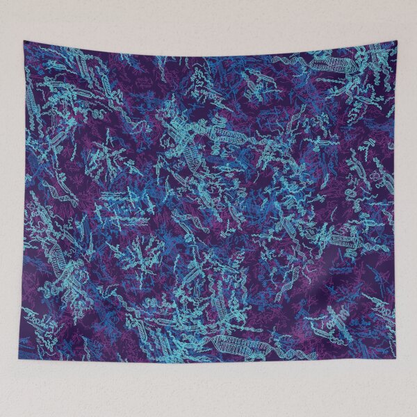 Item preview, Blue and Purple CRISPR Genetic editing Pattern designed and sold by vividbiology.
