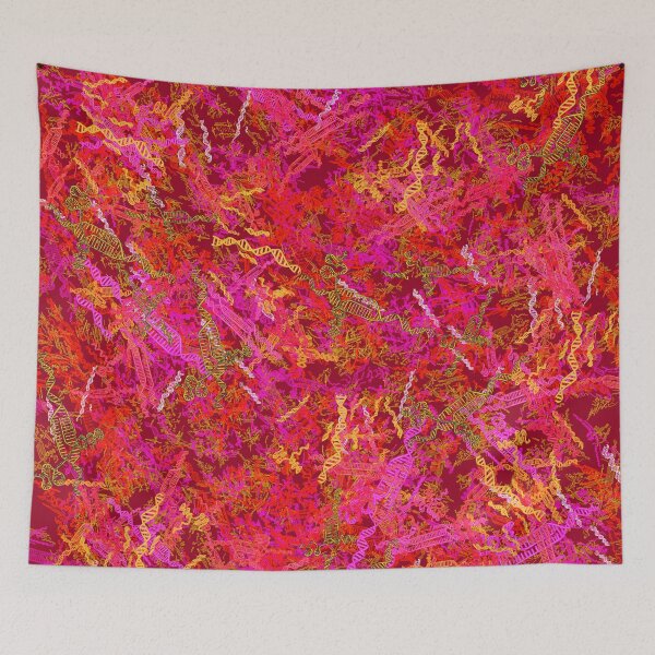 Item preview, Red CRISPR Genetic Editing Pattern designed and sold by vividbiology.