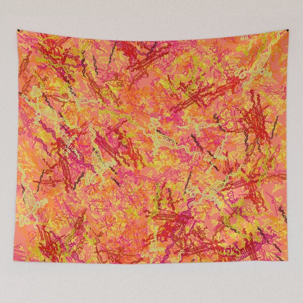Item preview, Rose and Yellow CRISPR Genetic Editing Pattern designed and sold by vividbiology.