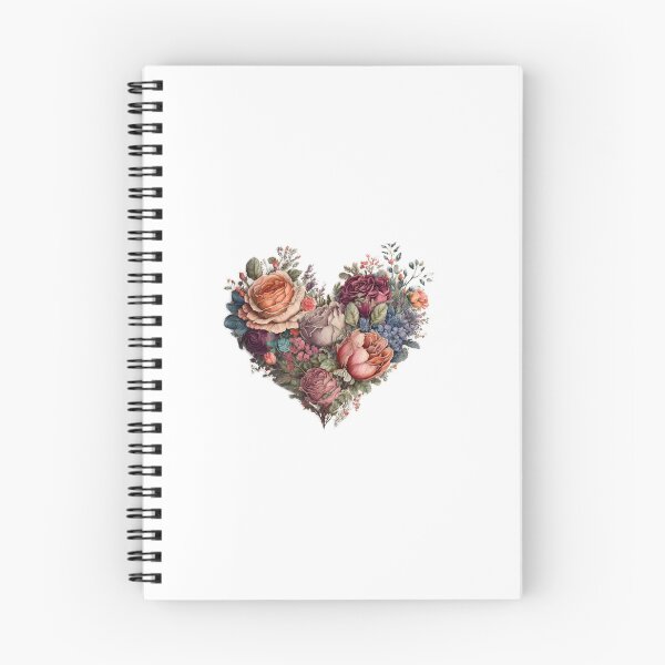 Item preview, Floral Garden Botanical Print with wild flowers Heart Valentines designed and sold by FloralFancy.