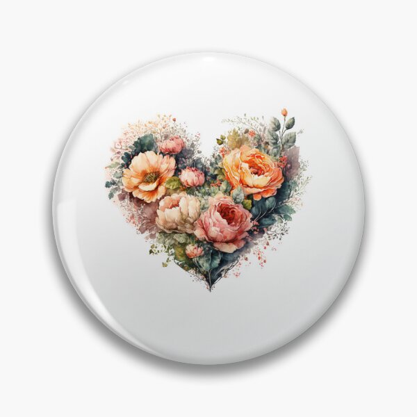 Item preview, Floral Garden Botanical Print with wild flowers Heart Valentines designed and sold by FloralFancy.