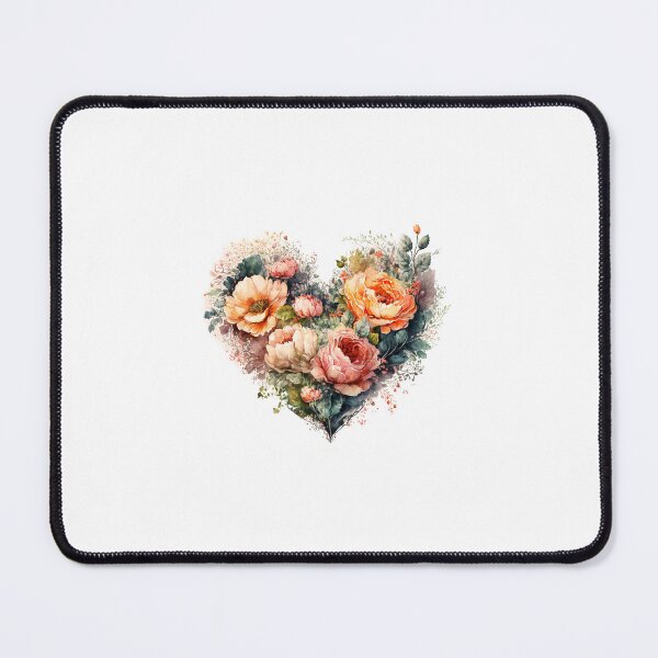 Item preview, Floral Garden Botanical Print with wild flowers Heart Valentines designed and sold by FloralFancy.