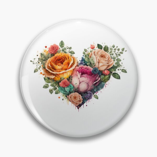 Item preview, Floral Garden Botanical Print with wild flowers Heart Valentines designed and sold by FloralFancy.