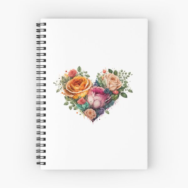 Item preview, Floral Garden Botanical Print with wild flowers Heart Valentines designed and sold by FloralFancy.