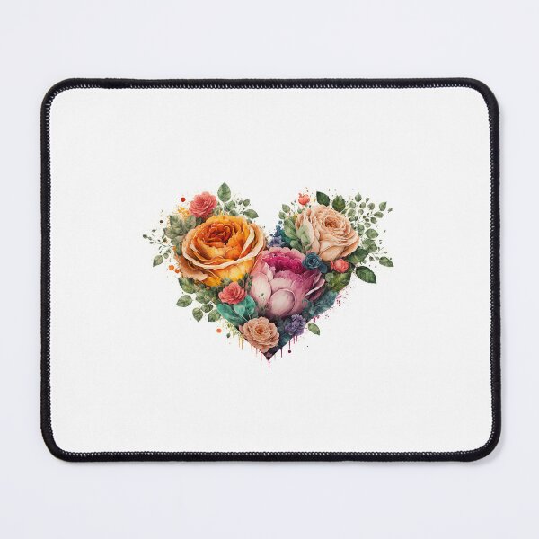 Item preview, Floral Garden Botanical Print with wild flowers Heart Valentines designed and sold by FloralFancy.