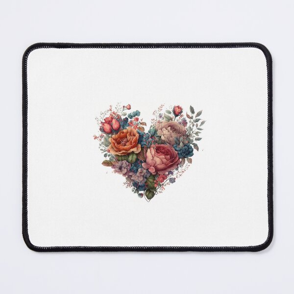 Item preview, Floral Garden Botanical Print with wild flowers Heart Valentines designed and sold by FloralFancy.