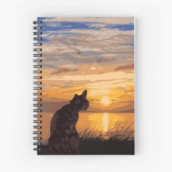 Item preview, Cat Watching Sunset Scene - Sticker designed and sold by byFizCreative.