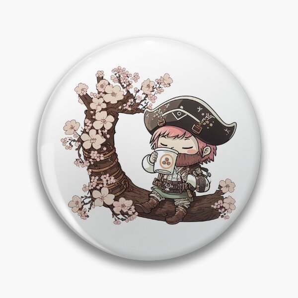 Item preview, Coffee Pirate Under A Sakura Tree designed and sold by HappyPrompt.