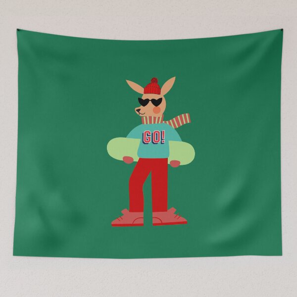 Item preview, Snowboarding Kangaroo designed and sold by GasconyPassion.