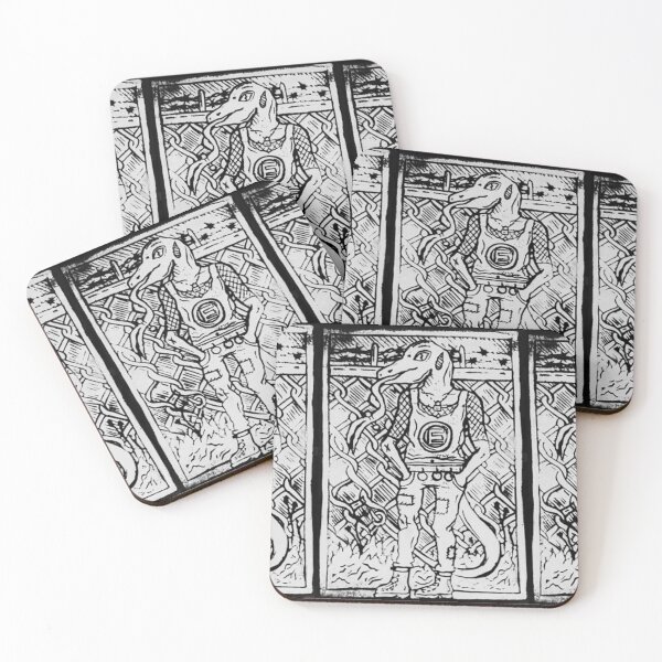 Item preview, Equality Lizard Linocut Print designed and sold by Soaked-N-Bleach.