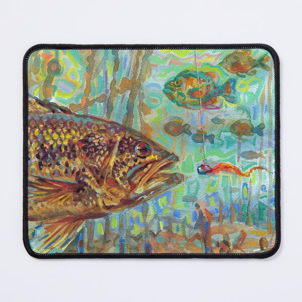 Item preview, Largemouth Bass Portrait With Lure designed and sold by elfeather.