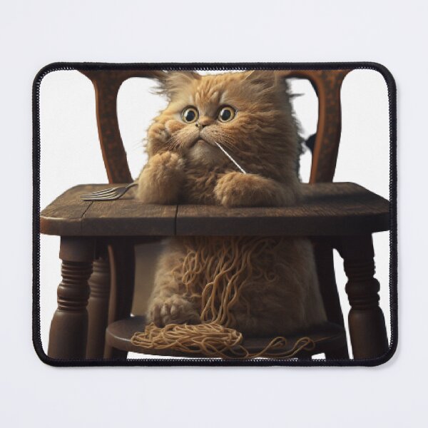 Item preview, A Funny And Cute Cat Eat Spaghetty designed and sold by BISJOU.
