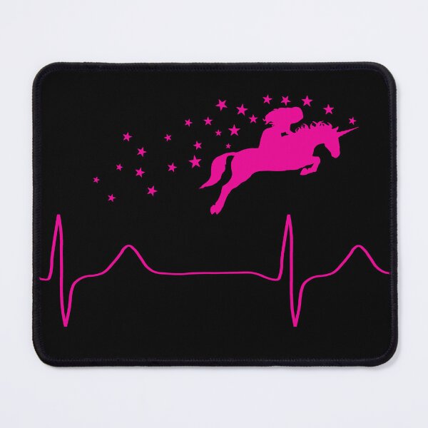 Item preview, My heart beats for unicorn riding (pink for dark background) designed and sold by Jeeb-Arts.