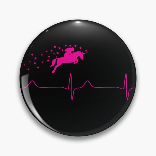 Item preview, My heart beats for unicorn riding (pink for dark background) designed and sold by Jeeb-Arts.