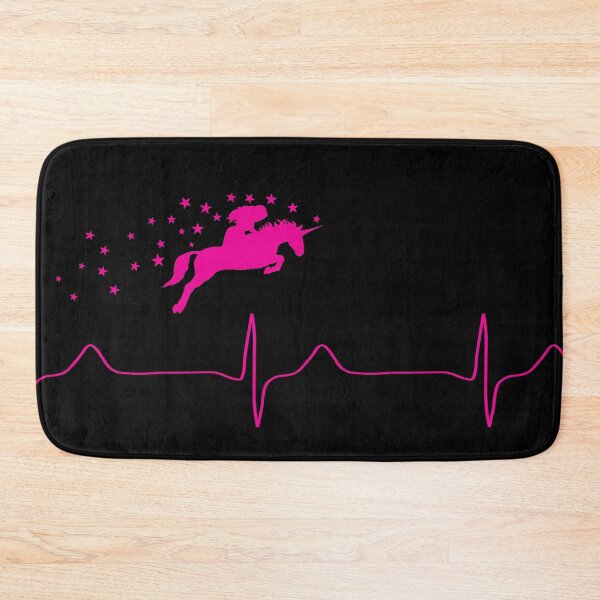 Item preview, My heart beats for unicorn riding (pink for dark background) designed and sold by Jeeb-Arts.