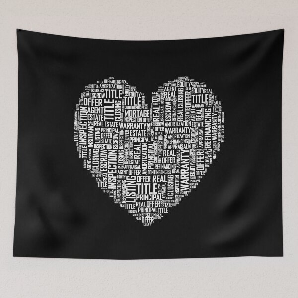 Item preview, Heart of Words - Real Estate Heart designed and sold by molamode.
