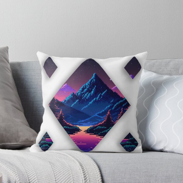 Aperçu de l'œuvre Pixel Art Triangulaire Montagne créée et vendue par DifficultLife.