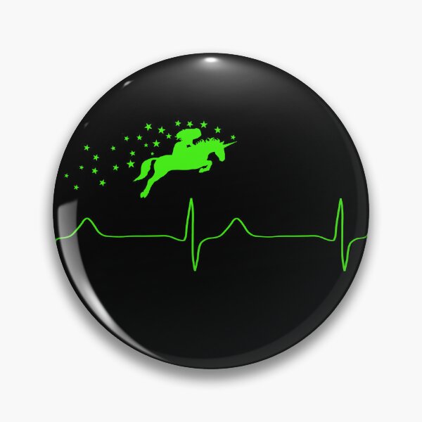 Item preview, My heart beats for unicorn riding (green for dark background) designed and sold by Jeeb-Arts.