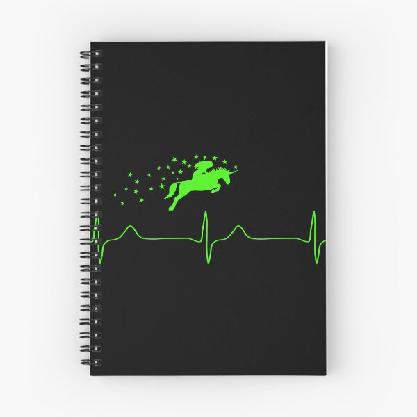 Item preview, My heart beats for unicorn riding (green for dark background) designed and sold by Jeeb-Arts.