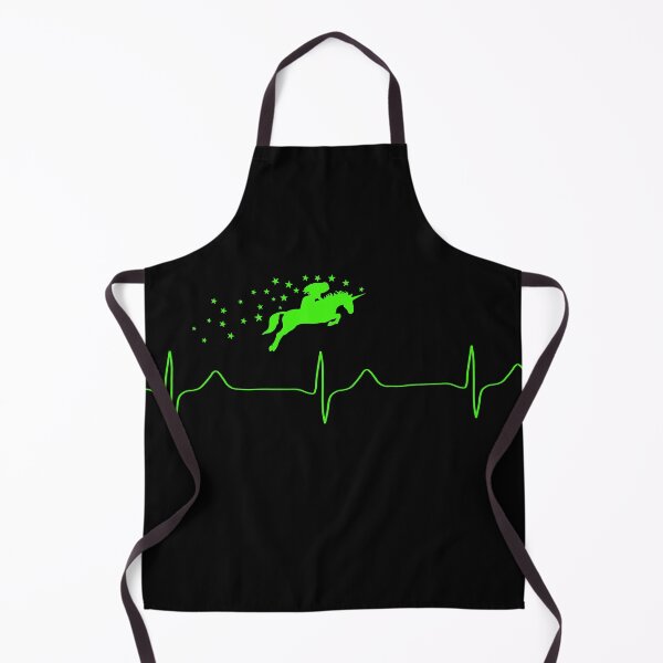 Item preview, My heart beats for unicorn riding (green for dark background) designed and sold by Jeeb-Arts.