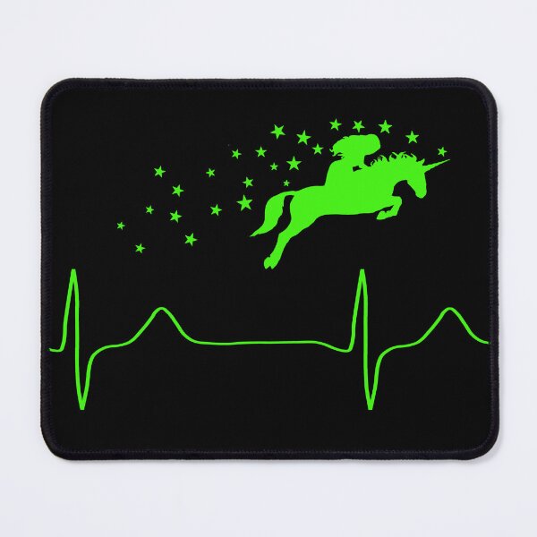Item preview, My heart beats for unicorn riding (green for dark background) designed and sold by Jeeb-Arts.
