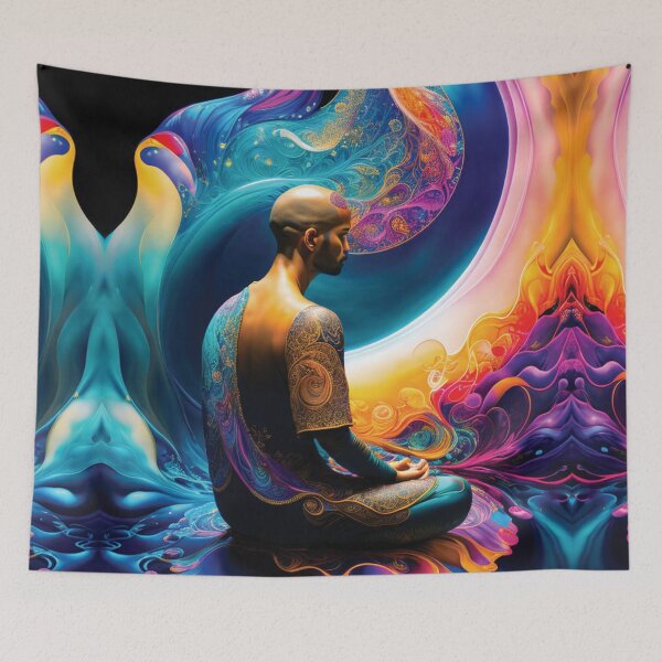 Item preview, meditation,man meditating,serenity,lotus,lotus pose,peace designed and sold by SBlagojevic.