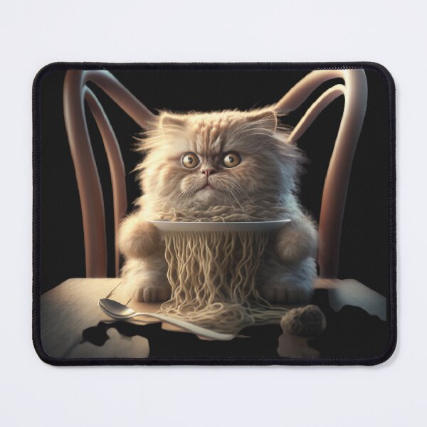 Item preview, A Funny And Cute Cat Eat Spaghetty designed and sold by BISJOU.