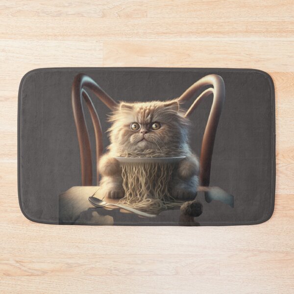 Item preview, A Funny And Cute Cat Eat Spaghetty designed and sold by BISJOU.