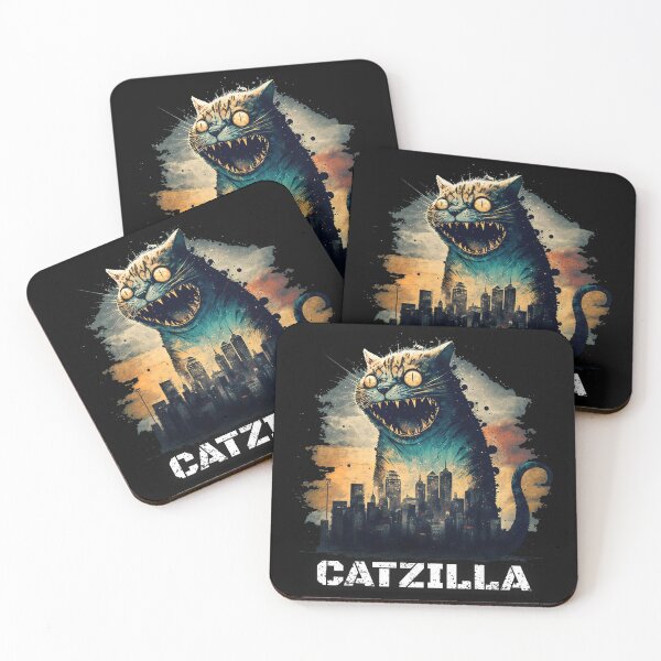 Item preview, Catzilla crazy monster cat  designed and sold by MeditationMind.