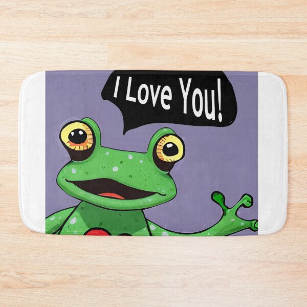 Item preview, Forrest the frog says, 'I love you!" designed and sold by DesignAFind.