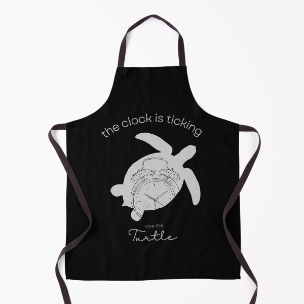 Item preview, Turtle Rescue Save The Turtles The Clock Is Ticking Apron designed and sold by MagicWolfStar.