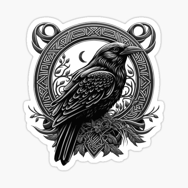 Get Perfect Crow Sticker Gothic Stickers Here With A Big Discount.
