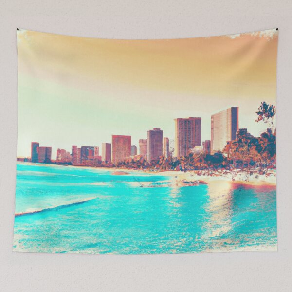 Item preview, Waikiki Beach Oahu: A Stunning Portrait designed and sold by funnyhalloween.