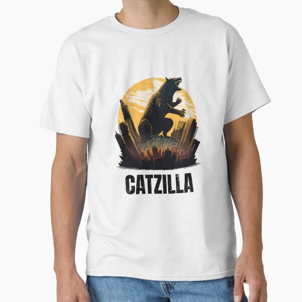 Item preview, Catzilla - the cat monster WHITE  designed and sold by MeditationMind.