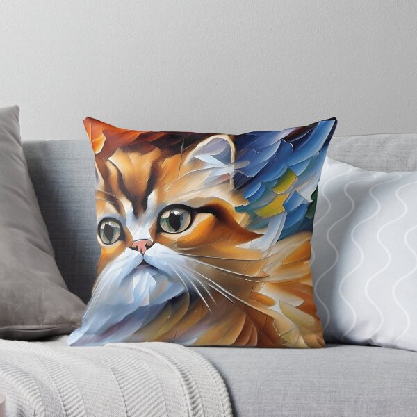 Item preview, Cute Kitty Oil Painting designed and sold by MrFelixArt.