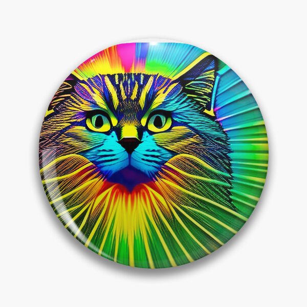 Item preview, The mesmerizing eyes of the multicolored cat designed and sold by Kluckies.